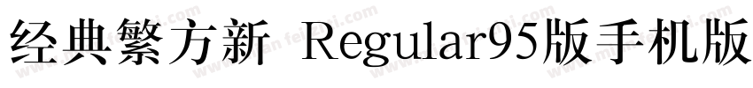 经典繁方新 Regular95版手机版字体转换